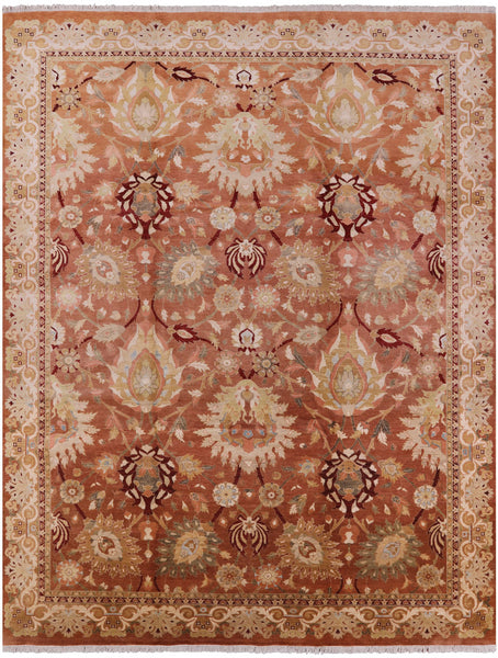 Peshawar Hand-Knotted Wool Rug - 9' 2" X 11' 9" - Golden Nile