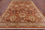 Peshawar Hand-Knotted Wool Rug - 9' 2" X 11' 9" - Golden Nile