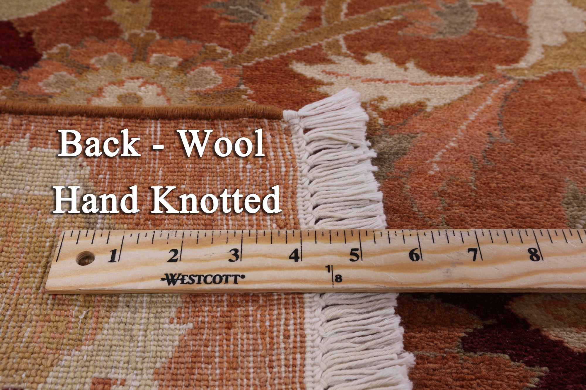 Peshawar Hand-Knotted Wool Rug - 9' 2" X 11' 9" - Golden Nile