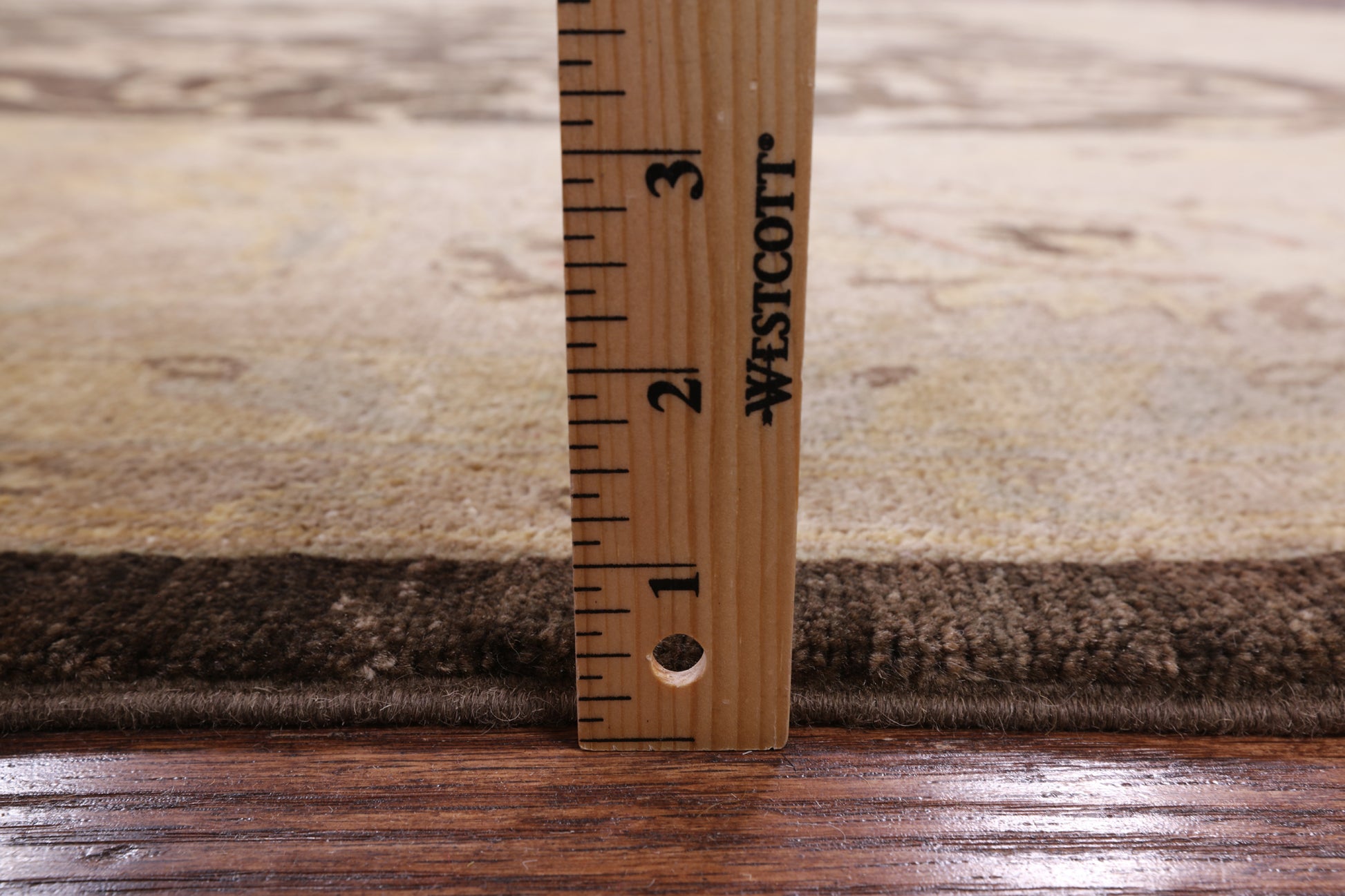 Brown Peshawar Hand Knotted Wool Rug - 10' 0" X 13' 7" - Golden Nile