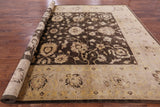 Brown Peshawar Hand Knotted Wool Rug - 10' 0" X 13' 7" - Golden Nile