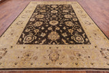 Brown Peshawar Hand Knotted Wool Rug - 10' 0" X 13' 7" - Golden Nile