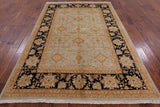 Peshawar Hand Knotted Wool Rug - 6' 1" X 9' 3" - Golden Nile
