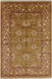 Peshawar Hand Knotted Wool Rug - 6' 1" X 8' 10" - Golden Nile