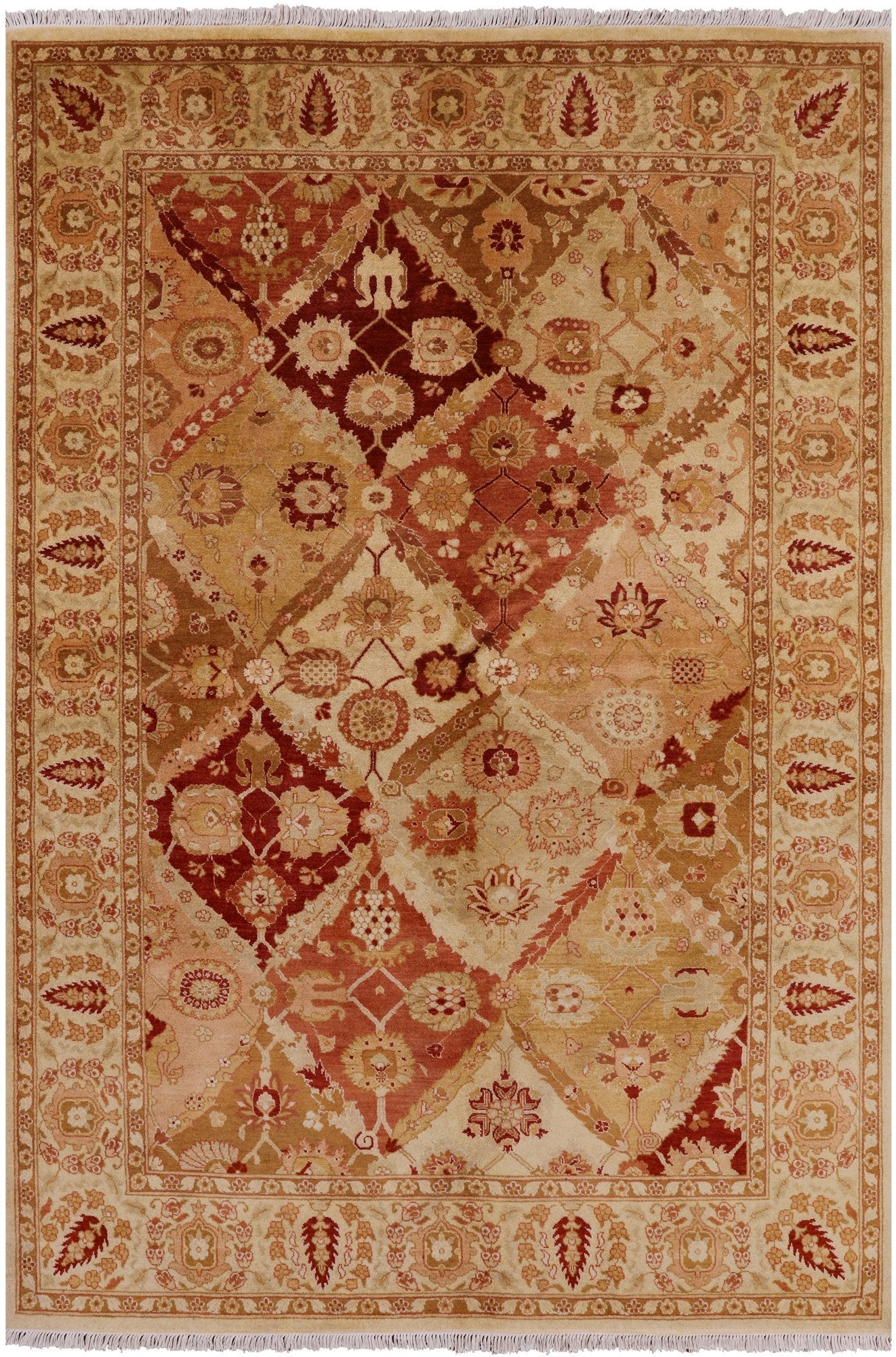 Peshawar Handmade Wool Rug - 6' 2" X 9' 0" - Golden Nile