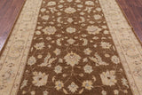 Brown Peshawar Hand Knotted Wool Rug - 6' 0" X 9' 1" - Golden Nile