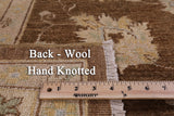 Brown Peshawar Hand Knotted Wool Rug - 6' 0" X 9' 1" - Golden Nile