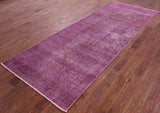 Persian Overdyed Hand Knotted Wool Runner Rug - 3' 10" X 10' 9" - Golden Nile