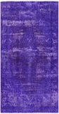 Purple Persian Overdyed Hand Knotted Wool Rug - 3' 10" X 7' 3" - Golden Nile