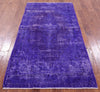 Persian Overdyed Hand Knotted Wool Rug - 3' 10" X 7' 3" - Golden Nile
