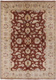 Brown Peshawar Hand Knotted Area Rug - 6' 6" X 9' 2" - Golden Nile