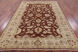 Brown Peshawar Hand Knotted Area Rug - 6' 6" X 9' 2" - Golden Nile