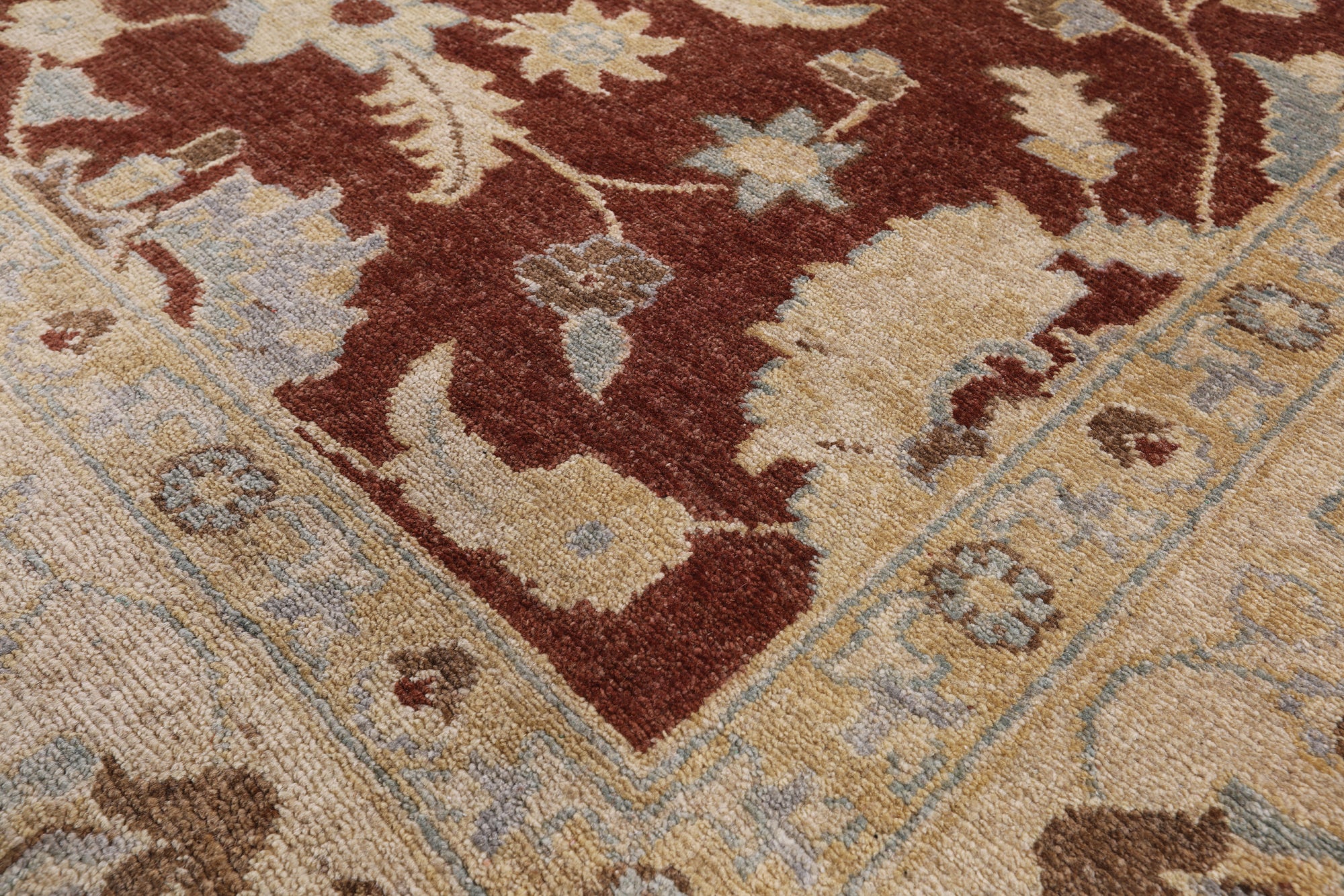 Brown Peshawar Hand Knotted Area Rug - 6' 6" X 9' 2" - Golden Nile