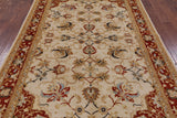 Ivory Peshawar Handmade Wool Rug - 6' 1" X 9' 6" - Golden Nile