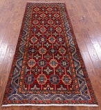 Persian Handmade Wool Runner Rug - 3' 8" X 9' 5" - Golden Nile