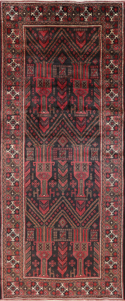 Tribal Persian Handmade Wool Runner Rug - 4' 1" X 10' 1" - Golden Nile