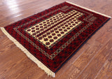 Persian Hand Knotted Wool Area Rug - 3' 6" X 4' 10" - Golden Nile