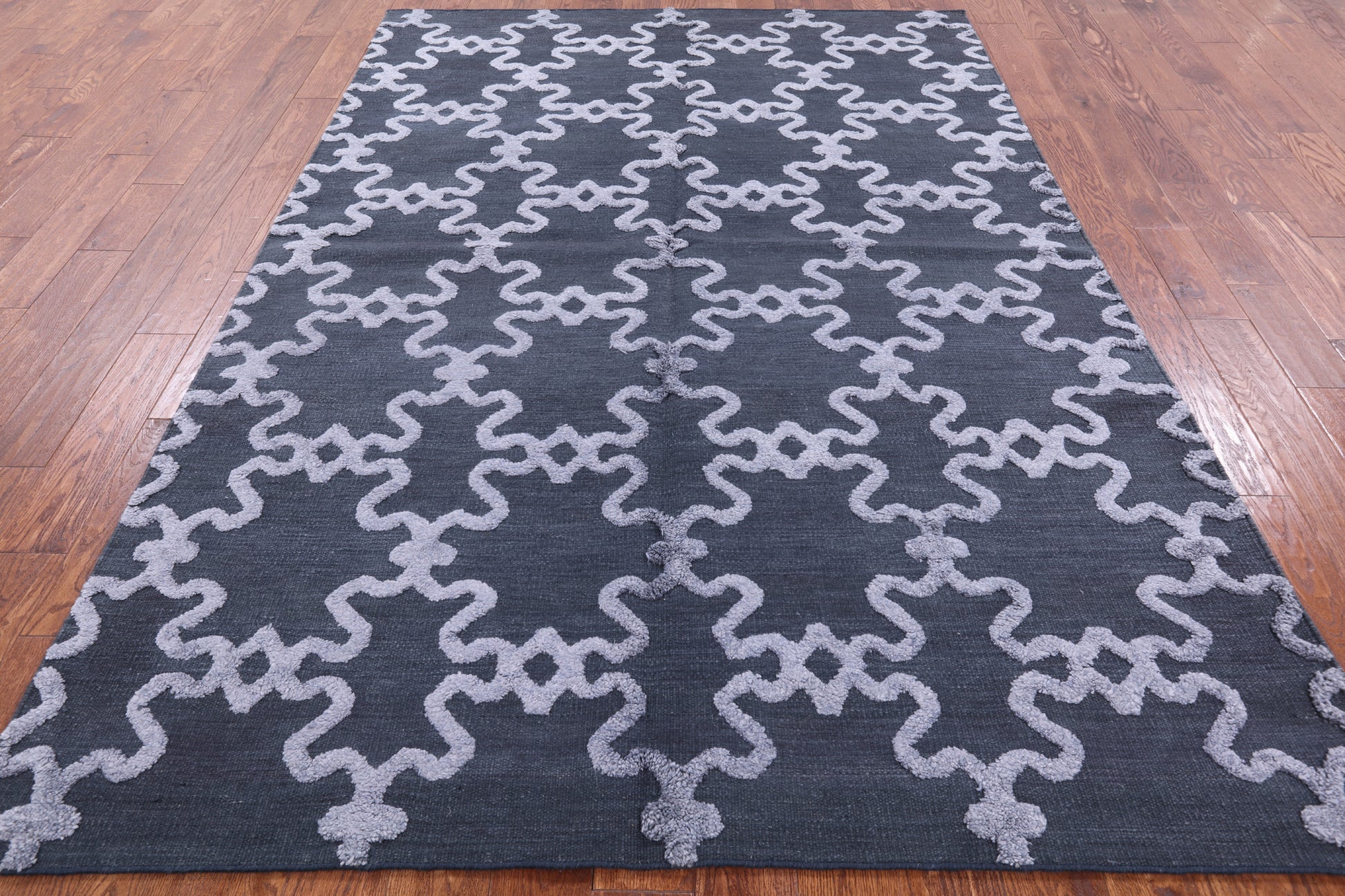 Moroccan Flat Weave Wool Area Rug - 6' 1" X 9' 1" - Golden Nile