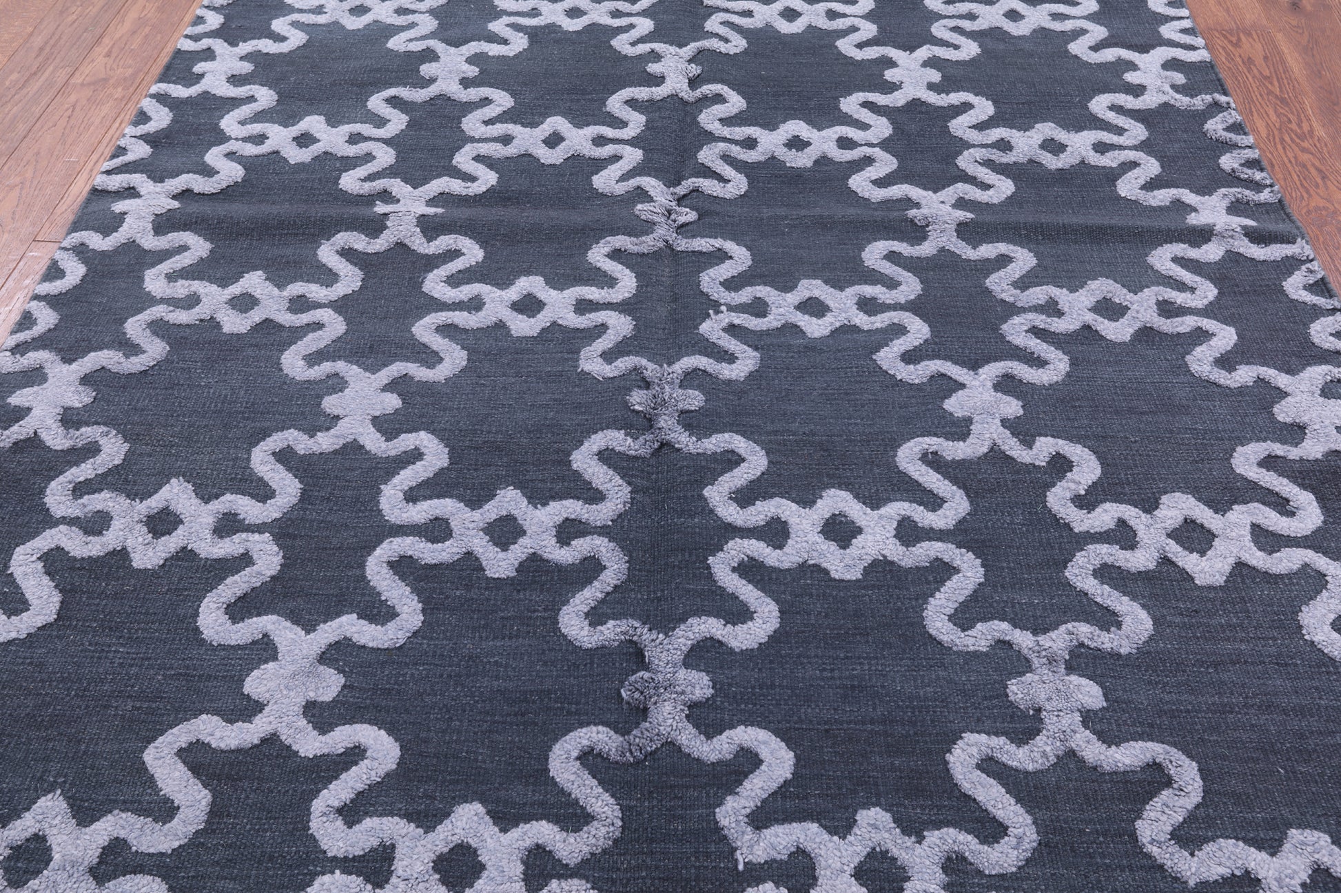 Moroccan Flat Weave Wool Area Rug - 6' 1" X 9' 1" - Golden Nile