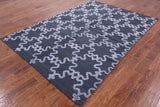 Moroccan Flat Weave Wool Area Rug - 6' 1" X 9' 1" - Golden Nile