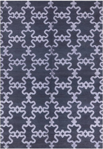 Moroccan Flat Weave Wool Area Rug - 6' 1