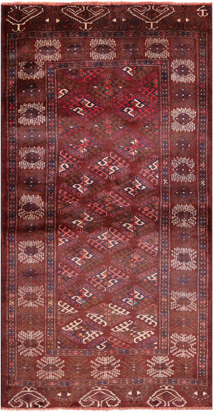 Persian Handmade Wool Rug - 3' 8" X 7' 0" - Golden Nile