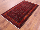 Persian Handmade Wool Area Rug - 3' 9" X 6' 6" - Golden Nile