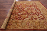 Red Peshawar Handmade Area Rug - 9' 1" X 12' 2" - Golden Nile