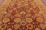 Red Peshawar Handmade Area Rug - 9' 1" X 12' 2" - Golden Nile