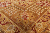 Red Peshawar Handmade Area Rug - 9' 1" X 12' 2" - Golden Nile