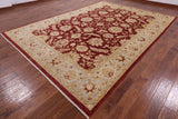 Signed Peshawar Hand-Knotted Wool Area Rug - 8' 10" X 12' 8" - Golden Nile