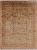 Peshawar Hand-Knotted Wool Area Rug - 7' 10" X 10' 5" - Golden Nile