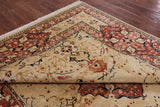 Ivory Peshawar Hand Knotted Rug - 7' 10" X 10' 2" - Golden Nile