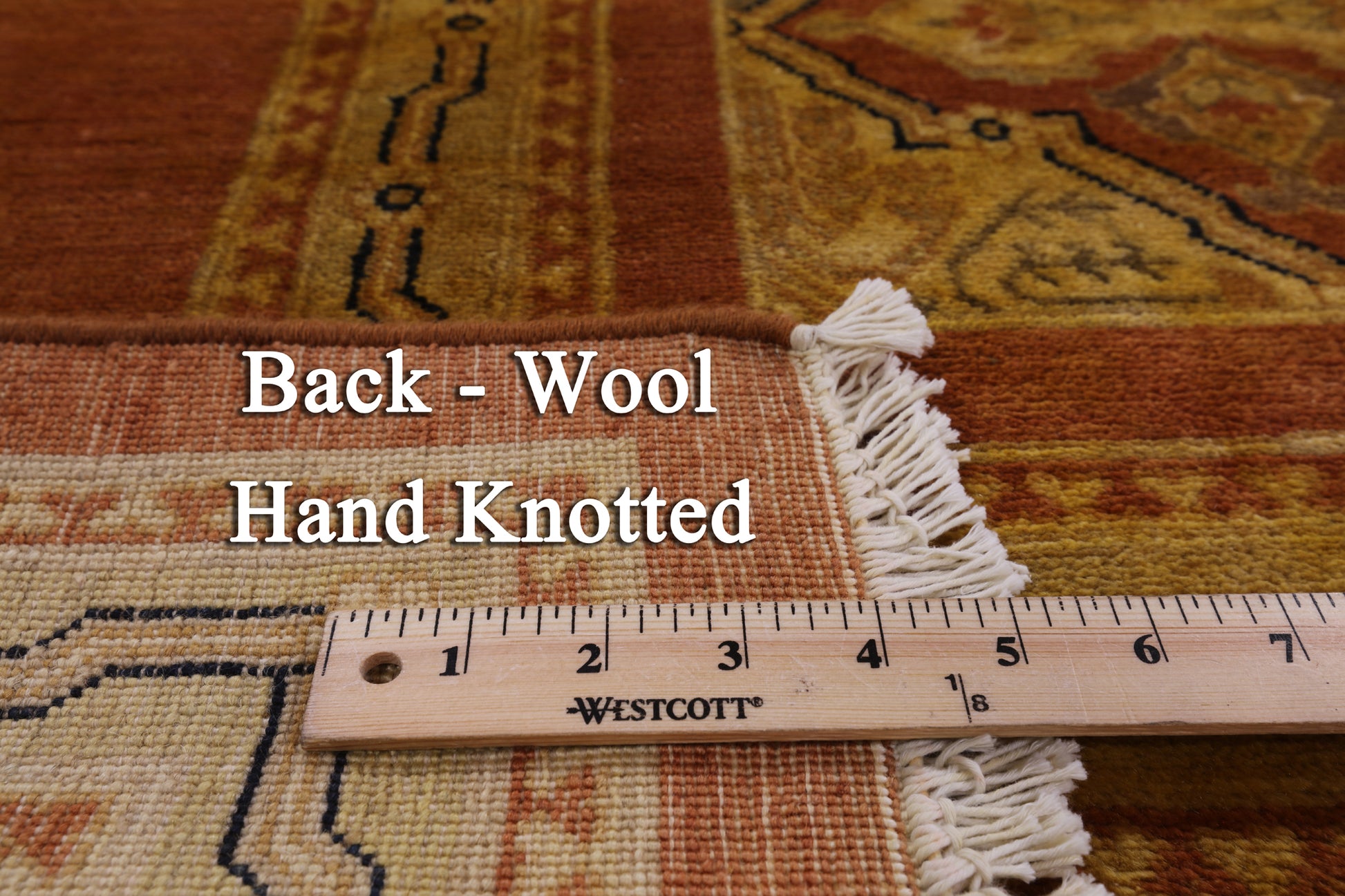 Peshawar Hand Knotted Wool Area Rug - 8' 0" X 10' 5" - Golden Nile