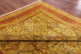 Peshawar Hand Knotted Wool Area Rug - 8' 0" X 10' 5" - Golden Nile