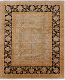 Peshawar Handmade Wool Area Rug - 9' 1" X 10' 10" - Golden Nile