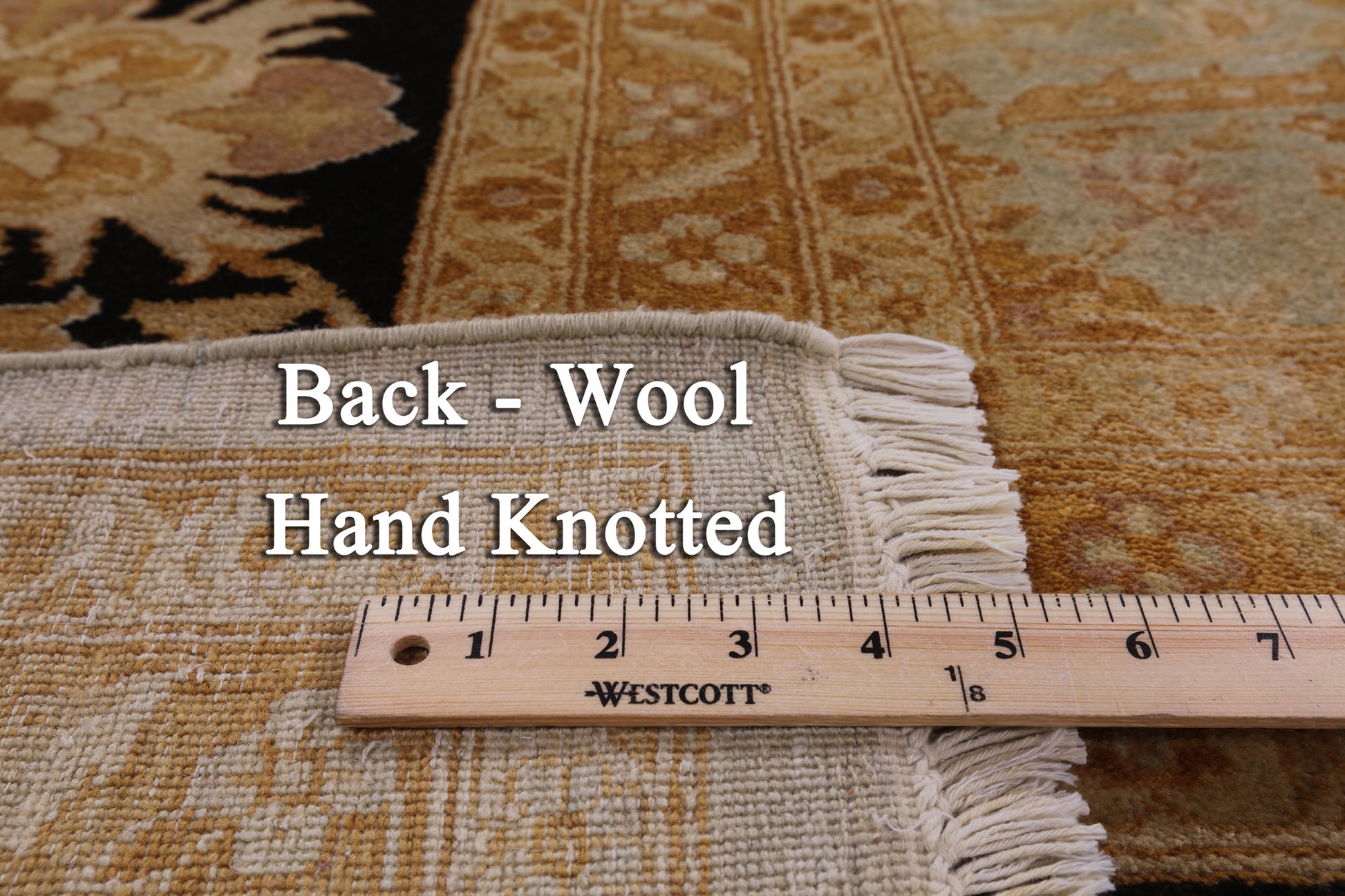 Peshawar Handmade Wool Area Rug - 9' 1" X 10' 10" - Golden Nile