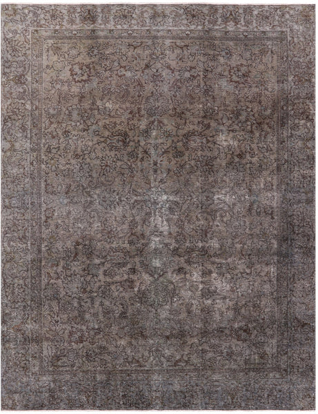 Persian Overdyed Hand Knotted Wool Rug - 9' 1" X 11' 9" - Golden Nile