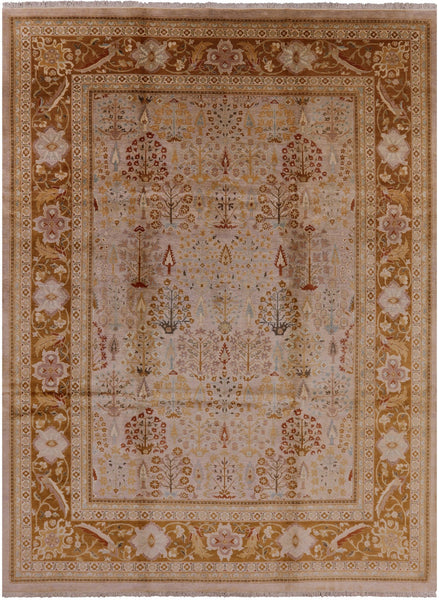 Peshawar Hand Knotted Wool Rug - 9' 1" X 12' 2" - Golden Nile