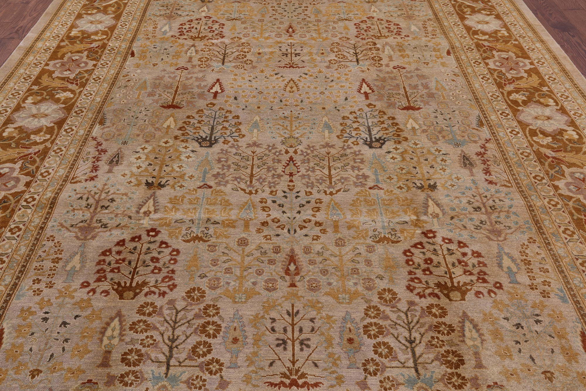 Peshawar Hand Knotted Wool Rug - 9' 1" X 12' 2" - Golden Nile