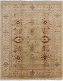 Chobi Peshawar Hand Knotted Wool Area Rug - 8' 1" X 9' 10" - Golden Nile