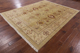 Chobi Peshawar Hand Knotted Wool Area Rug - 8' 1" X 9' 10" - Golden Nile