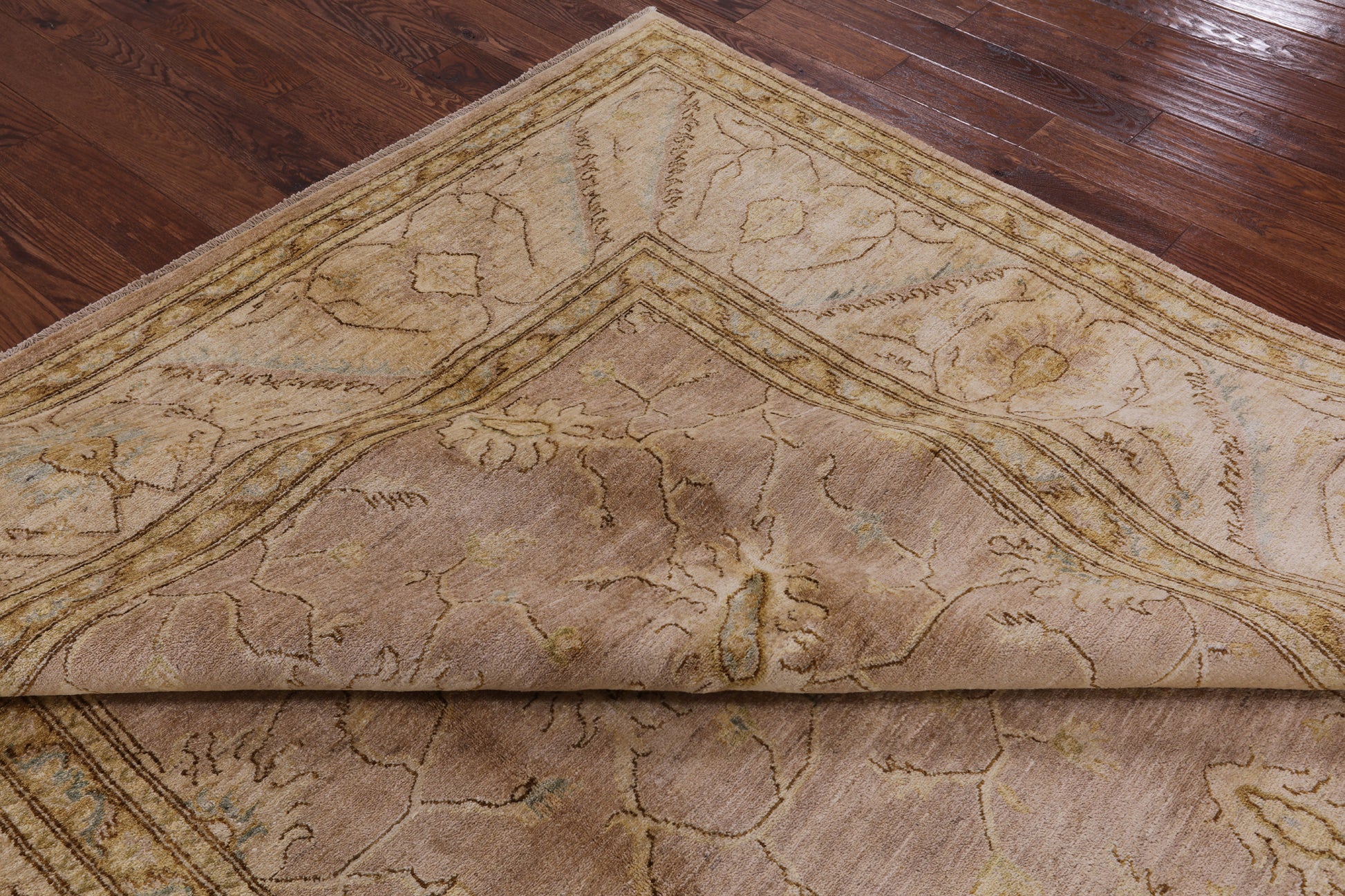 Peshawar Handmade Wool Area Rug - 9' 1" X 11' 3" - Golden Nile