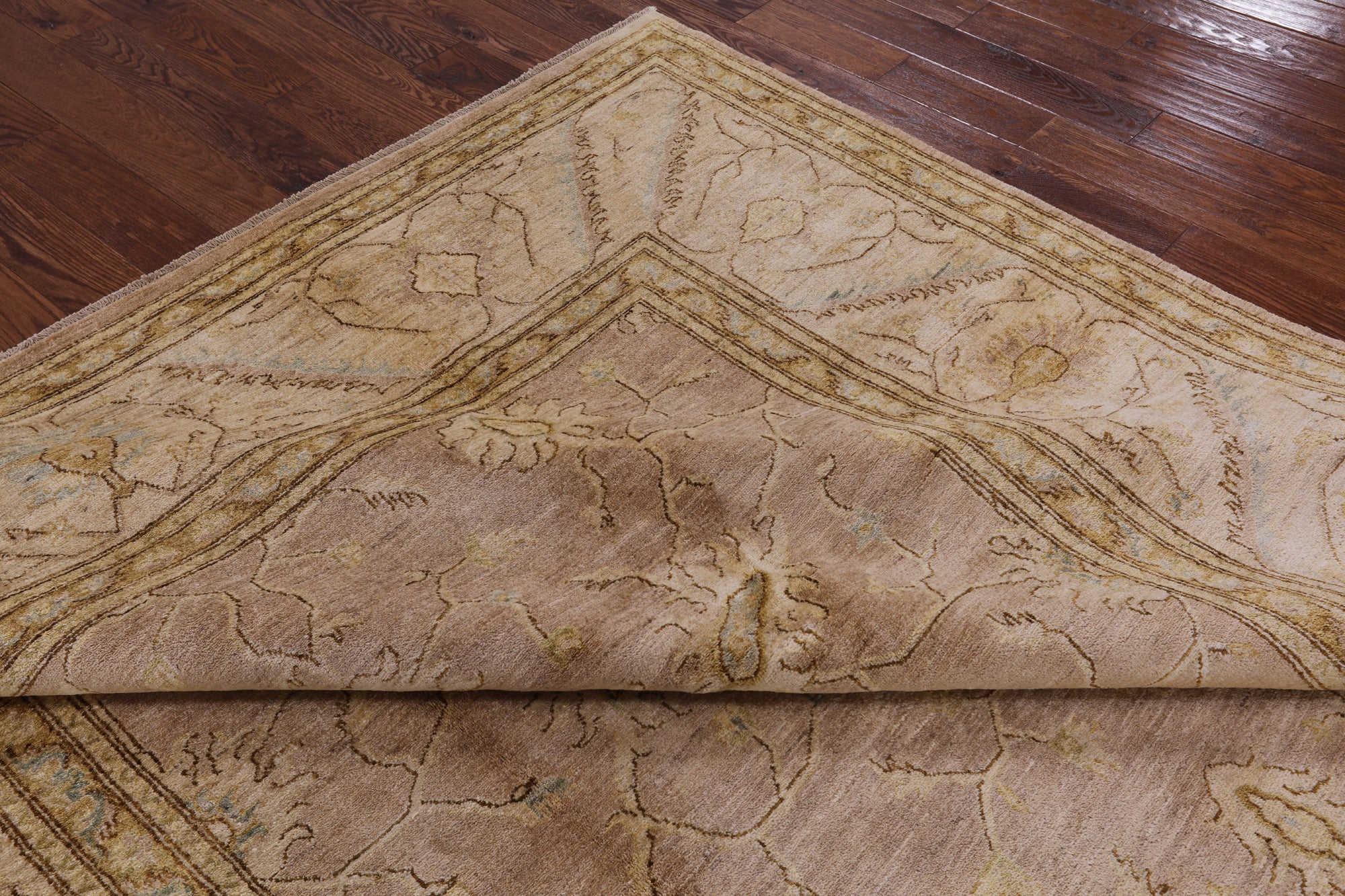 Peshawar Handmade Wool Area Rug - 9' 1" X 11' 3" - Golden Nile