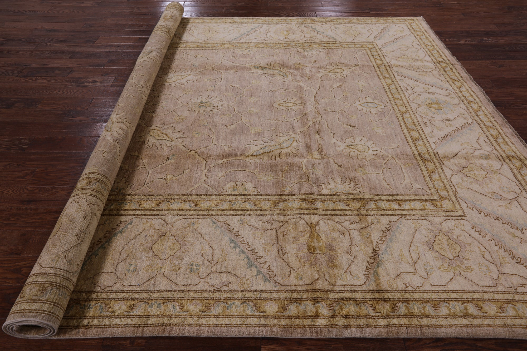 Peshawar Handmade Wool Area Rug - 9' 1" X 11' 3" - Golden Nile