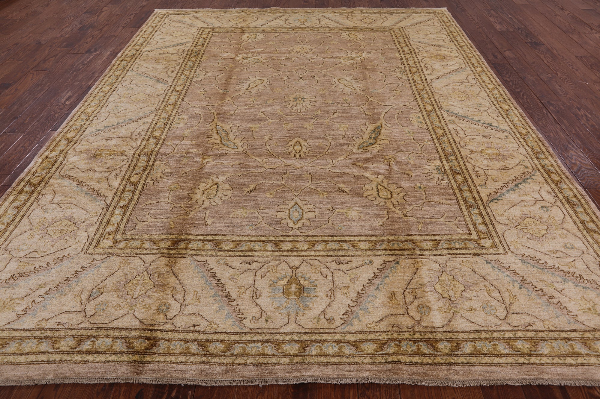 Peshawar Handmade Wool Area Rug - 9' 1" X 11' 3" - Golden Nile