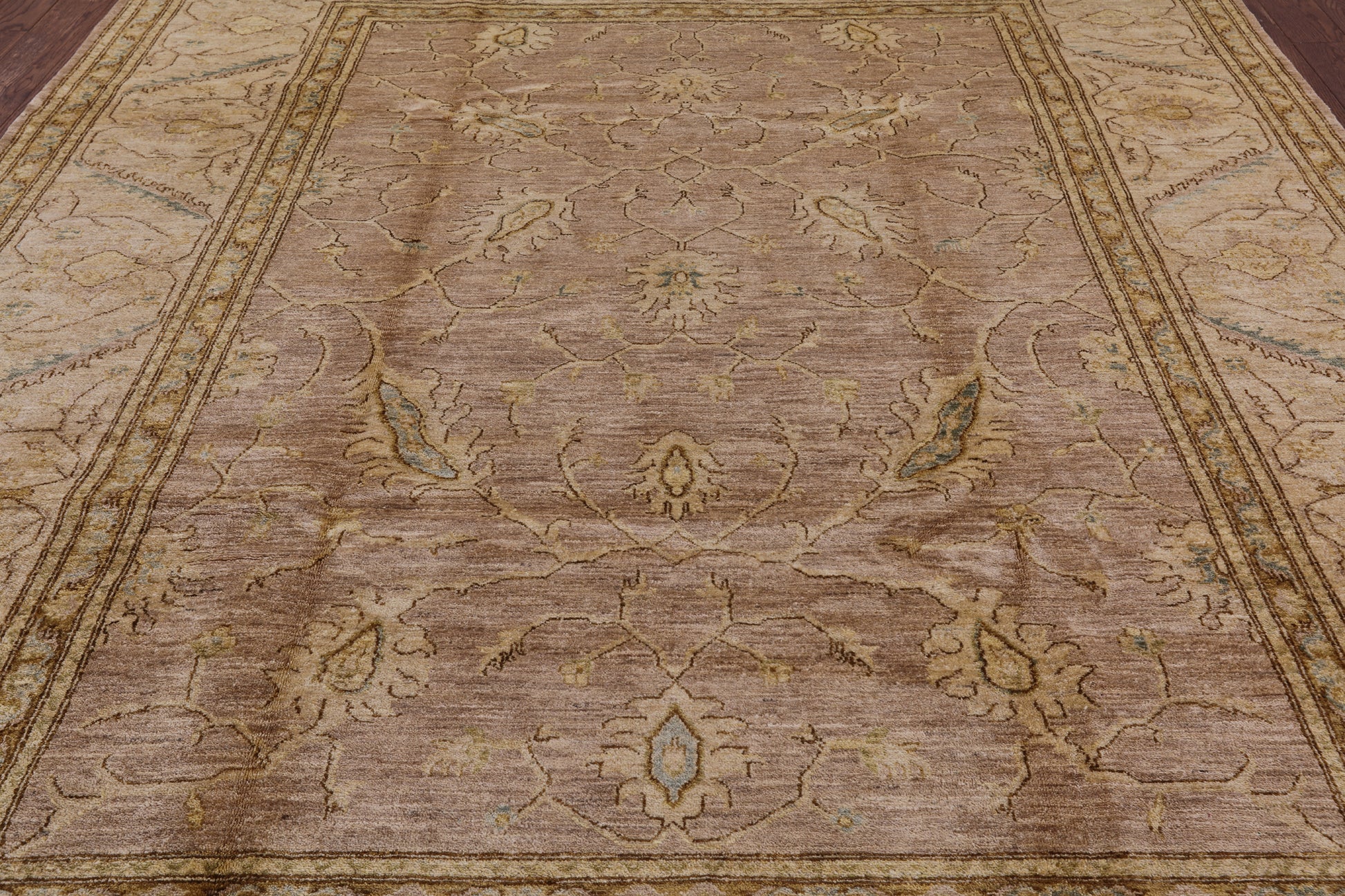 Peshawar Handmade Wool Area Rug - 9' 1" X 11' 3" - Golden Nile