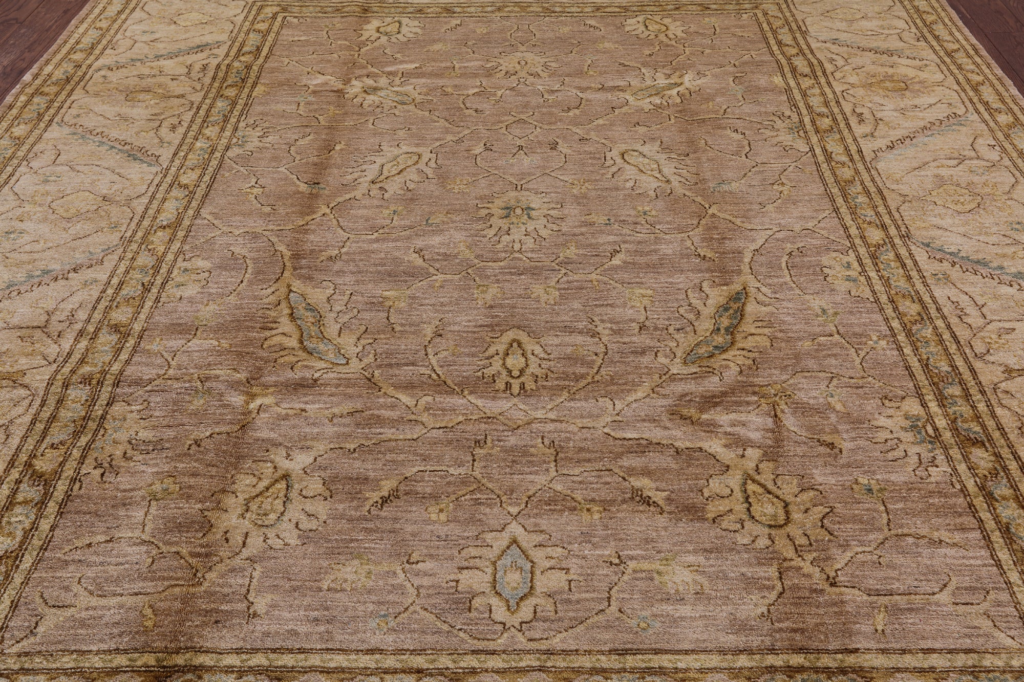 Peshawar Handmade Wool Area Rug - 9' 1" X 11' 3" - Golden Nile