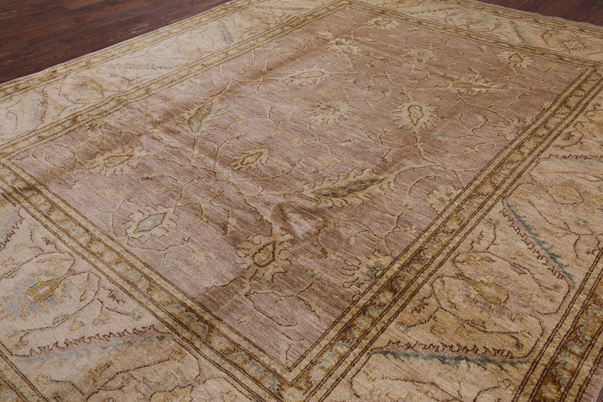 Peshawar Handmade Wool Area Rug - 9' 1" X 11' 3" - Golden Nile
