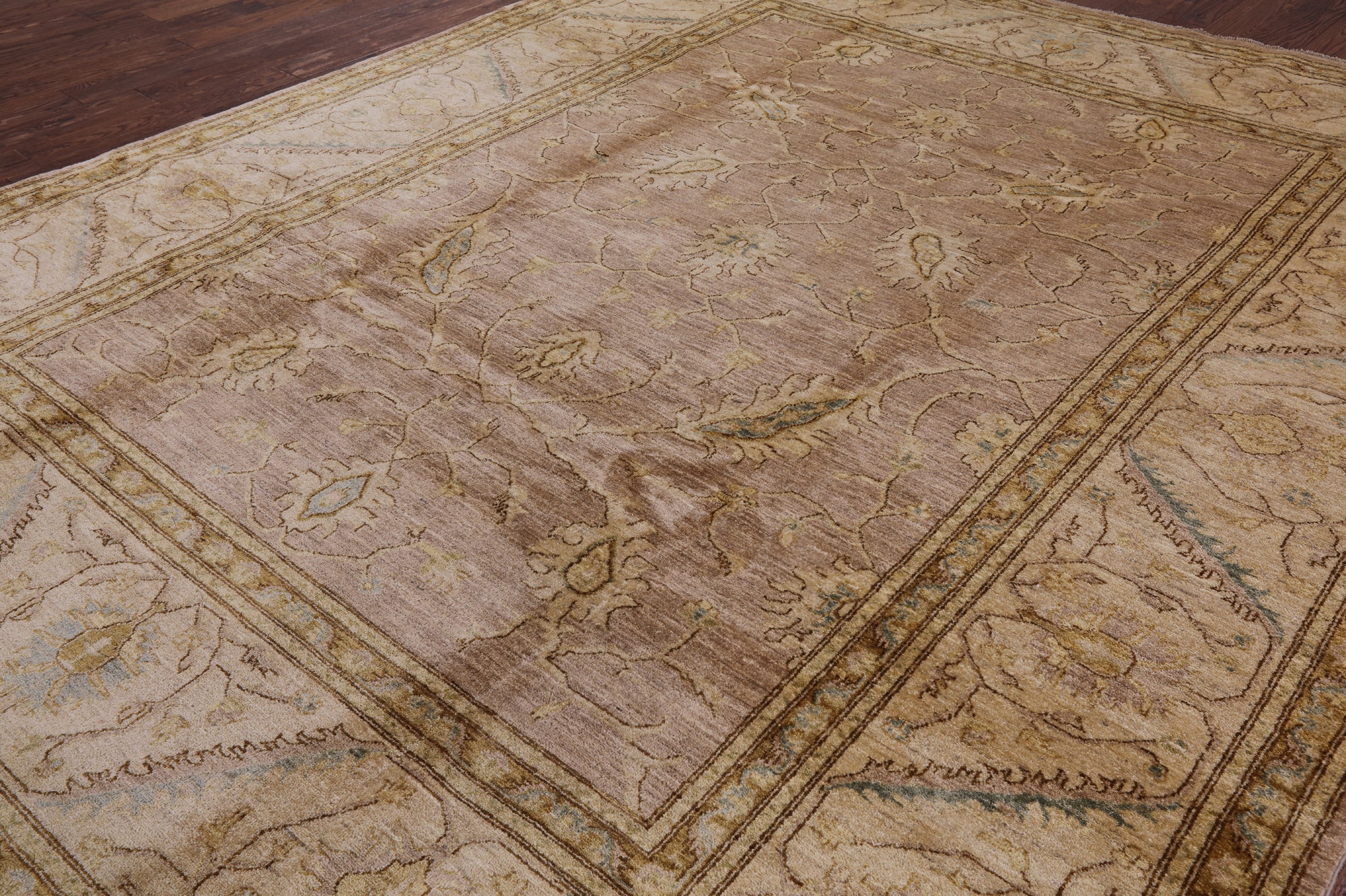 Peshawar Handmade Wool Area Rug - 9' 1" X 11' 3" - Golden Nile